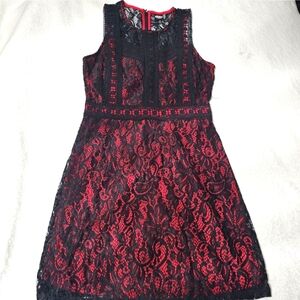 Disney Pixar coco sleeveless black red lace overlay dress medium youth